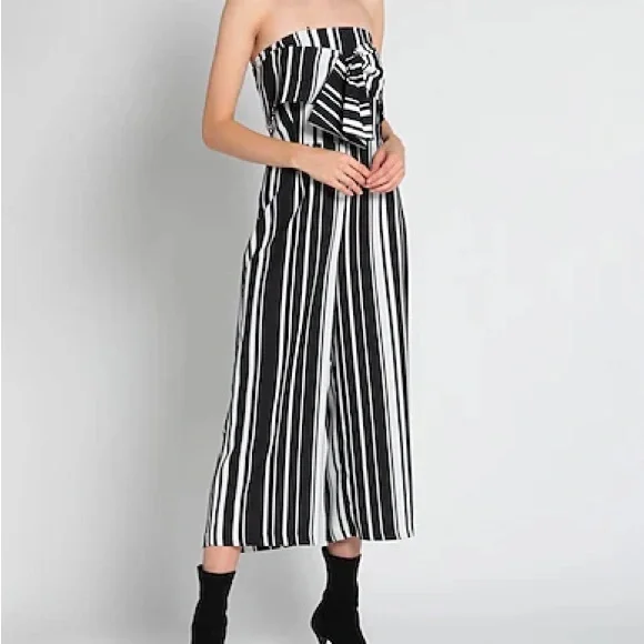H&M Black and white Bandeau Jumpsuit - Picture 2 of 4